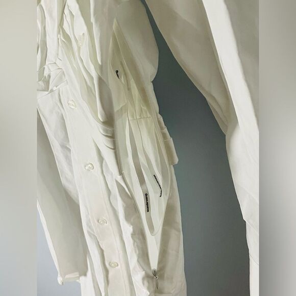 NWT $495 Alexander wang CROSS DRAPE SHIRTDRESS IN COMPACT COTTON - Picture 11 of 14